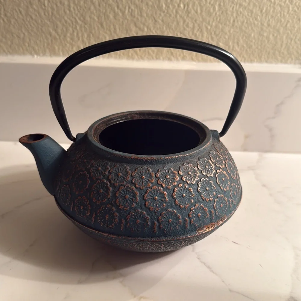 Vintage Decorative Cast Iron Japanese Teapot